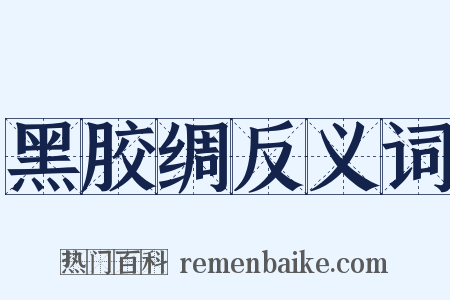 黑胶绸反义词是什么意思的图片